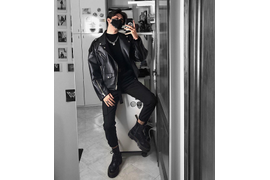 мужские черные ботинки dr. martens на весну