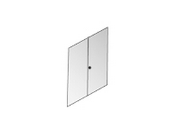 Двери средние стеклянные (пара) ALX1183