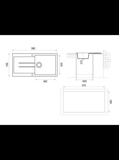 Мойка LONGRAN Amanda AMG990.500