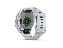 Умные часы Garmin Fenix 8 - 43 мм, AMOLED серебристый корпус, белый ремешок (010-02903-00)