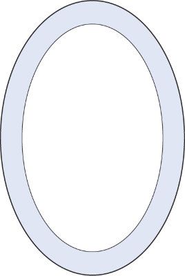 Овальный фацетный элемент, 102 х 152 мм