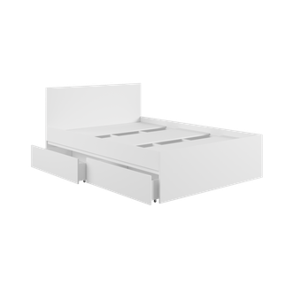 Мадера Кровать с ящиками К1.6М Белая (с настилом)