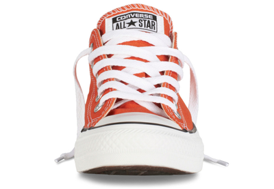 Оранжевые низкие кеды | Converse All Star Vibrant Orange - 148599F на белом фоне