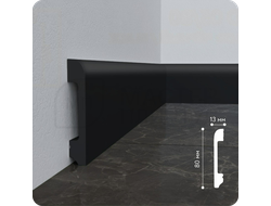 Плинтус напольный из дюрополимера солид UHD 05/80 черный