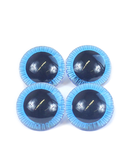 Глаза живые синие с лучиками, диаметр 35 мм, 1000 шт (Оптом)