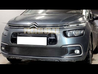 Защита радиатора для Citroen C4 Grand Picasso 2016- black низ