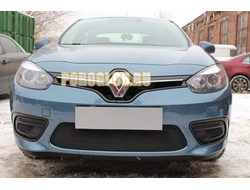 Защита радиатора Renault Fluence 2013- black низ