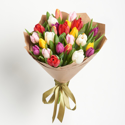 Микс из 25 тюльпанов