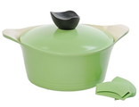 NEOFLAM, GRCY-C24 Evergreen Кастрюля 4,5 литра, 24 см с крышкой с 2-мя ручками
