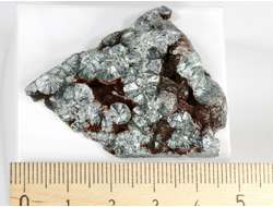 Клинохлор (серафинит), срез полированный с одной стороны, Россия, Иркутская область (48*38*10 мм, 13 г) №28402