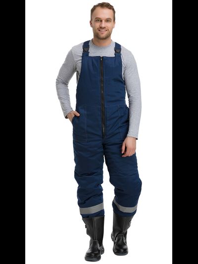 Костюм ЧИКАГО-ЗИМА с полукомбинезоном, синий/василёк, СОП