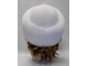 Женская шапка Боярка  лилия натуральный мех норка песец, зимняя, белая арт. Ц-0222