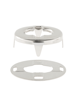 Ответная часть для тентовой застежки G100 Bainbridge G104 из никелированной латуни, 5 штук