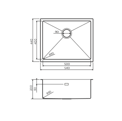 Мойка OMOIKIRI TAKI 54-U/IF