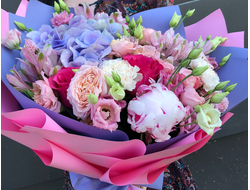 Букет с гортензией "Мармелад"