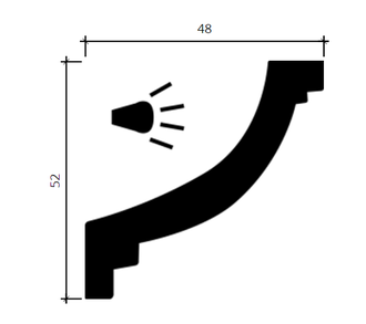 Карниз 1.50.215 - 52*48*2000мм