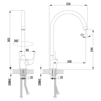 Смеситель для кухни Plus Advance LM1205C