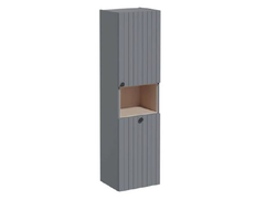 Пенал высокий, Vitra Root Groove, 40 см, с корзиной для белья, матовый серый, правосторонний, 69102