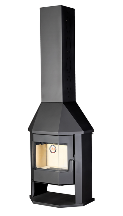 Камин Мюнхен Гигант черный / графит, Экокамин (Россия)