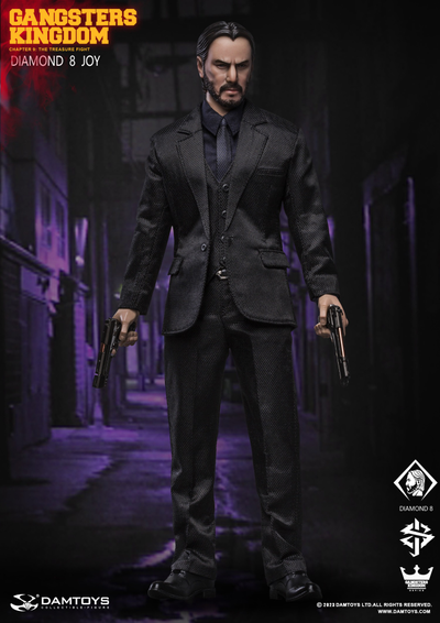Джон Уик (Киану Ривз, "Джон Уик") - Коллекционная ФИГУРКА 1/6 scale Gangsters Kingdom DIAMOND 8 JOY (GK028A) - DAMTOYS