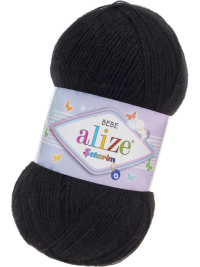 Sekerim bebe  (Alize) цвет №60 черный