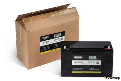 Литиевый тяговый аккумулятор Gelbert LiFePO4 (12V/32Ah/32A/384Wh)
