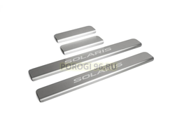 Накладки на пороги для Hyundai Solaris 2017-