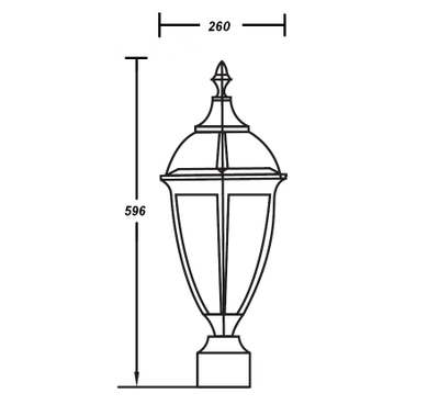 Светильники садово-парковые серии California L bg