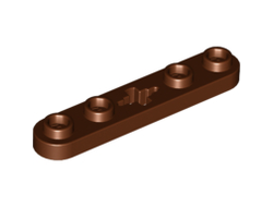 Technic, Plate 1 x 5 with Smooth Ends, 4 Studs and Center Axle Hole, Reddish Brown (32124 / 6035580 / 6280388)