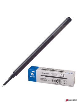 Стержень стираемый гелевый PILOT, 111 мм, ЧЕРНЫЙ, игольчатый узел 0,5 мм, линия письма 0,25 мм, BLS-FRP-5. 170249