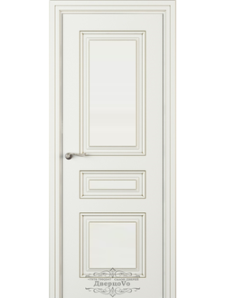 PORTE RICHI (Беларусь). АУРА, БЬЯНКА (ЛЧ53), Ral 9010/ ПАТИНА ЗОЛОТО. ПОЛОТНО ГЛУХОЕ