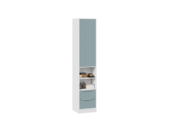 Детская МАРЛИ - Шкаф комбинированный Марли Белый/Серо-голубой