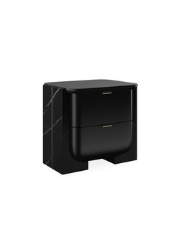 ПРИКРОВАТНАЯ ТУМБА OVERLAP SMALL NIGHTSTAND DARK (L66*P51*H61) CLA-425V-0616 CARACOLE