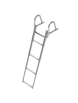 Трап телескопический с поручнем, 4 белых ступени (ширина 350 мм.)