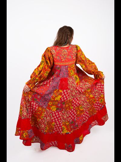 Лоскутное платье в русском стиле "Вечерний Звон"