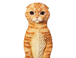 Вислоухий котик на задних лапках (рыжий) - Коллекционная ФИГУРКА 1/6 scale  Scottish Fold 2.0(JXK106A) - JXK