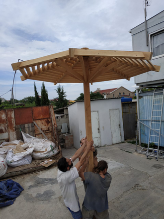 Деревянный зонт арт. тт02