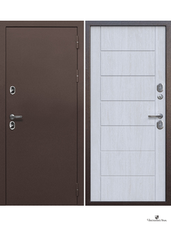 Дверь с терморазрывом Изотерма Царга Серебро/Астана Милки