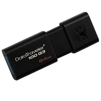 Флеш-память Kingston DataTraveler 100 G3, 64Gb, USB 3.0, черный, DT100G3/64GB