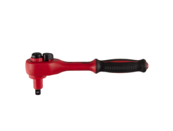 Трещотка диэлектрическая 1/4", 150 мм, 24 зубца, флажковая с кнопкой KING TONY 2771VE-55