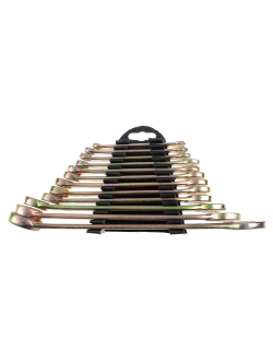 ЕРМАК Набор ключей рожково-накидных, 12 предм., 6-22мм, желтый цинк,