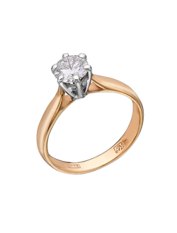 Золотое кольцо с одним бриллиантом 0,70 карата арт. 910389.