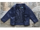 М.408 Куртка  кожаная синяя (104,110)