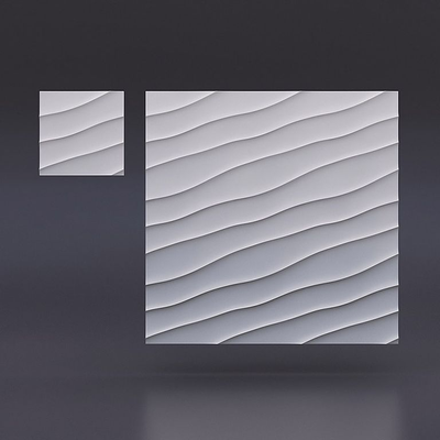 Гипсовая 3d панель "Волна диагональная крупная"