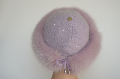 Шапка Vizio 8058 CCP  V с мехом лиловая