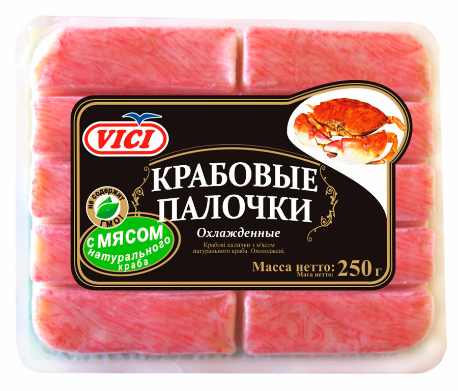 Крабовые палочки с мясом натурального краба, Vici, 200 гр.. Крабовые палочки Vici, 200г. Крабовые палочки Вичи 200г снежный краб. Крабовые палочки Vici с мясом натурального краба охлажденные 250 г.