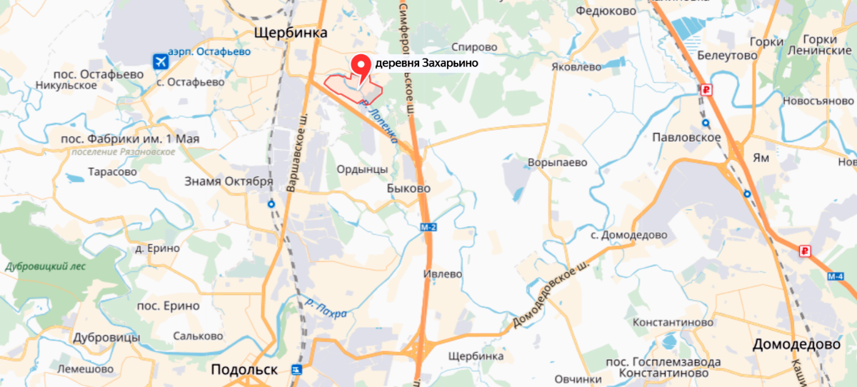 Карта каширского района московской области с деревнями и дорогами