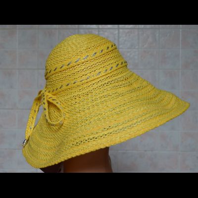 Желтая женская шляпа летняя Италия Визио