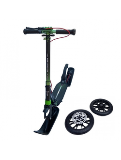 Снежный самокат 2в1 tech team CITY SCOOTER Disk Brake green 2022