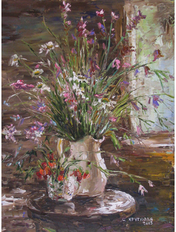 Картина Полевые цветы и земляника Круглова Светлана